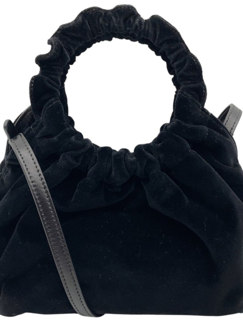 The Row Black Velvet Circle Bag